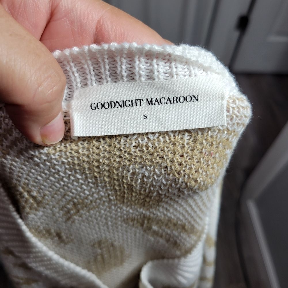 Goodnight macaroon oversized sweater Leopard Print Sz Small - Picture 9 of 10